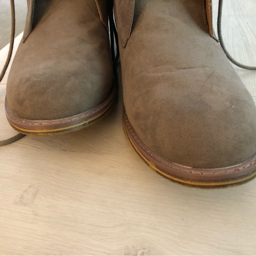 Old Navy Tan Faux Suede Desert Chukka Boots Mens Size 12 - Picture 9 of 11
